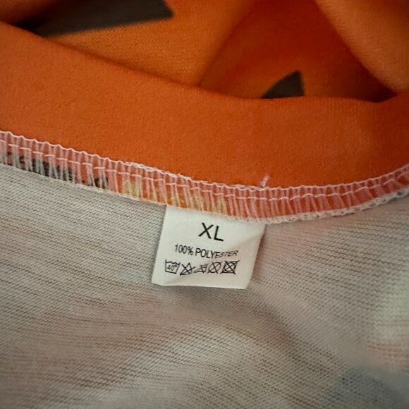 New Orange Halloween Print Women’s T-Shirt Festive Short Sleeve Top Size: XL - Picture 5 of 5